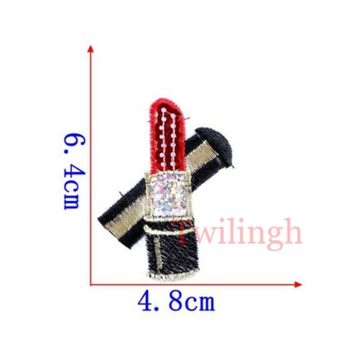 

1 pcslot Brand Embroidered Patches Heart Crown Lipstick Sequin Patches Iron On Fabric Badge Sew On Clothes Applique DIY Sticker