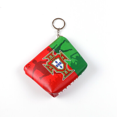 

Change Purse Russia World Cup 2018 Brazil Argentina Spain Flag Pattern PU Leather Small Wallet Bag Pouch 12 x 9 cm