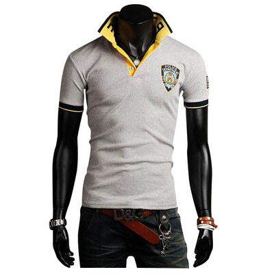 

Zogaa Mens Polo Shirt Fashion English Electric Embroidery