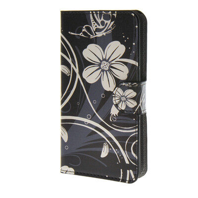 

MOONCASE Flower style Leather Wallet Flip Card Slot Stand Pouch Case Cover for HTC Desire 620 A11