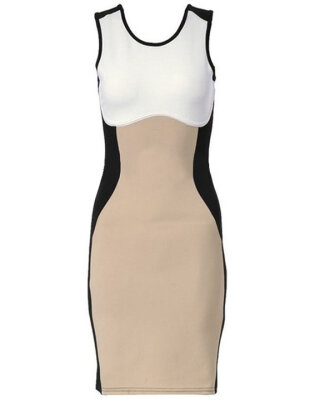 

Womens Slimming Stretch Contrast bodycon Business Party Pencil Dress