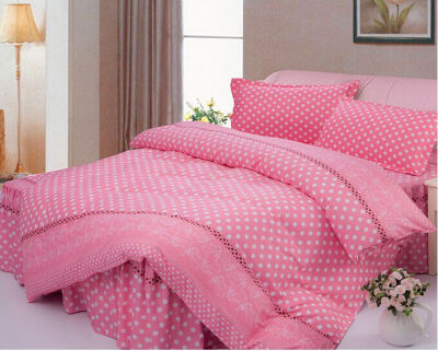 

4PCS Bedding Set Bed Linen with Duvet Cover/ Bed Sheet/ Pillowcases Twin/ Full/ Queen Size