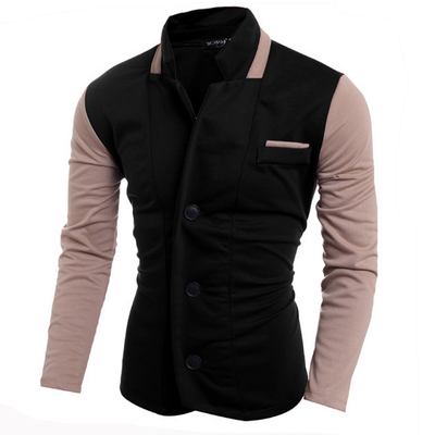 

Zogaa New Mens Suit Fashion Casual Color Matching