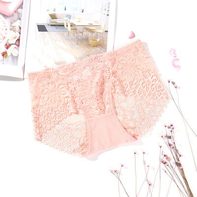 

Xia Wei Fang Lace sexy ladies panties stretch hollow comfortable elastic waist briefs 1032-1 light purple code