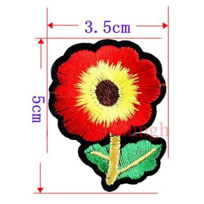 

1 Pcs Top Patches Iron-on Sew-on Red Rose Flower Embroidery Patch Motif Applique Children Women DIY Clothes Sticker Wedding