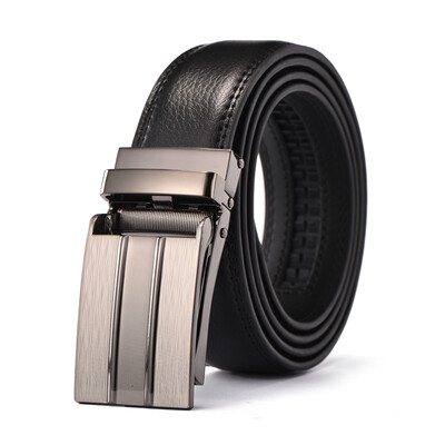

XHtang Fashion Mens Belt Automatic Buckle Belt Leather Belt Business Suit Belt Jeans Gift