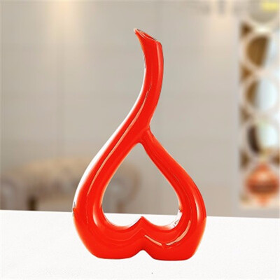 

Ceramic modern home crafts heart-shaped flower ornaments wedding gifts creative living room
