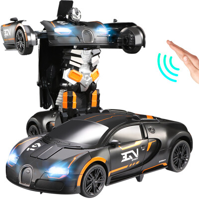 

JJRC large 32CM remote control car Bugatti orange black deformation car wireless charging racing toy car boy child remote control car
