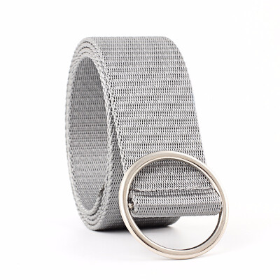 

Women Fashion Smooth Round Buckle Cowboy Simple Canvas Belt