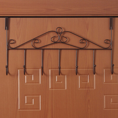 

Sheng Shang Shang door after the nail-free hook hanging hanger coat rack 7 hook bronze