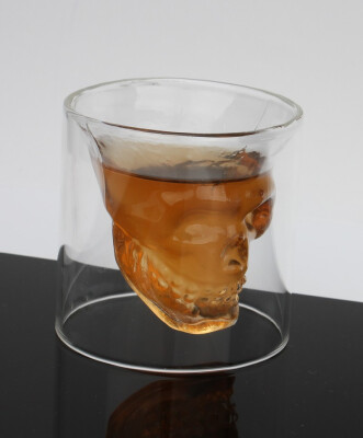 

mymei 1xSkull Head Vodka Shot Whiskey Wine Beer Home Bar Glass Drinking Decanter Cup