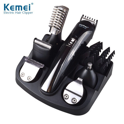 

Kemei 6 in 1 Wiederaufladbare Haarschneider Titan Haarschneidemaschine Elektrische Rasierer Bartschneider Männer Styling Werkzeuge