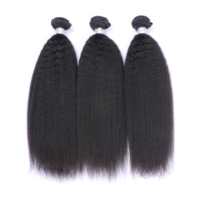 

9A Peruvian Virgin Hair Kinky Straight 100 Human Hair Weaves 3 Bundles Lot Peruvian Yaki Straight Remy Hair Extensions Soft Full