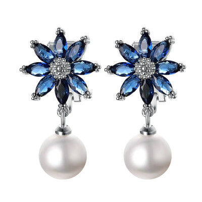 

Yoursfs Freshwater Cultured Pearl Clip On Earrings Gray Pearl&Cubic Zirconia clip earring