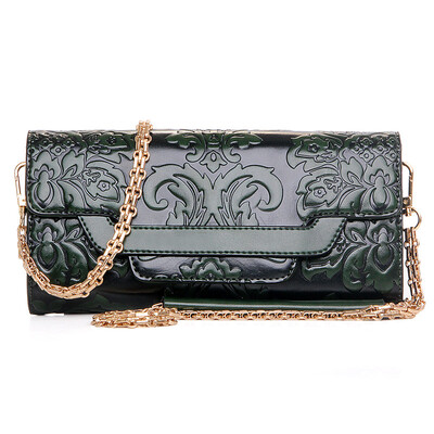 

Features Chinese style embossed handbag women leather messenger bag High-end lady shoulder bag fashion famous brand crossbody bag