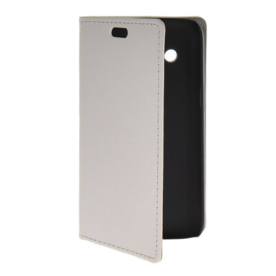 

MOONCASE Slim Leather Flip Wallet Card Pouch with Kickstand Shell Back ЧЕХОЛ ДЛЯ Samsung Galaxy Core 4G G3518 White