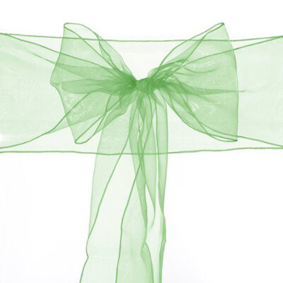 

BEAUTY COLOURS WEDDING ORGANZA PARTY CHAIR COVER BOW SASH DECORATION FOR SALE UK GREEN