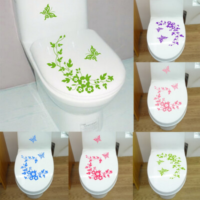 

Butterfly Flower Bathroom Toilet Laptop Wall Decals Sticker Home Decoration