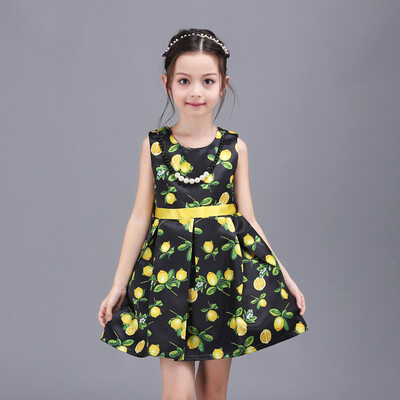 

2018 Princess Flower Girl Dress for Wedding Handmade Flowers Girls Pagenat Dress Prom Gown Rose print kids clothes