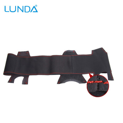 

LUNDA DIY Ручная сшитая черная кожаная руля для рулевого колеса для Peugeot 307 New Car Styling