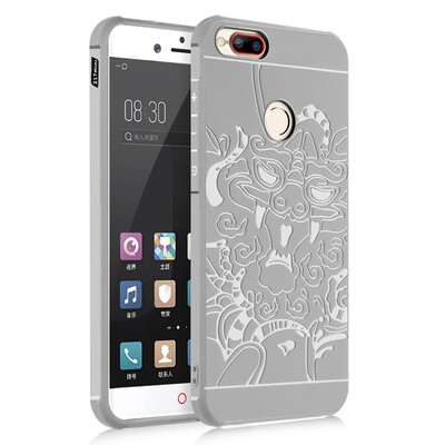 

Goowiiz Phone Case For Nubia Z17Z1 Mini Carved Dragon Thin Matte soft Silicone Prevent falling