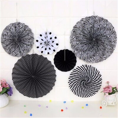 

Birthday party decoration paper fan flower set background wall shopping mall DIY ornaments wedding room window decorative fans