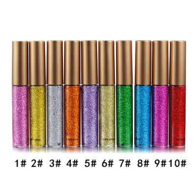 

Ten sets of glitter eyeliner liquid cross - border hot sale quick sale hot style brights