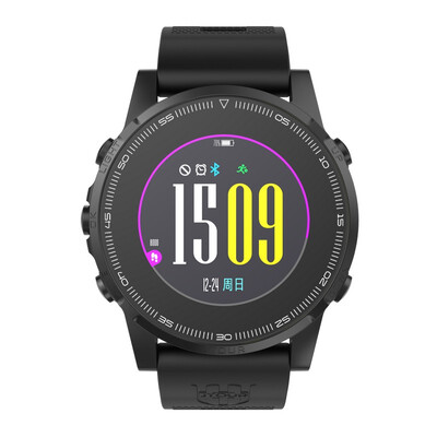 

Army extension JTOUR iron wrist 5 sports watch GPS navigation positioning waterproof long standby smart watch mountaineering cross-country walking running swimming watch heart rate monitoring outdoor watch peak black