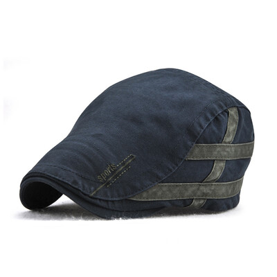 

Jamont Summer Cotton Striped Newsboy Hat British Gentleman Duckbill Visor Golf Peaked Caps Casual Boina Cap Men Flat Beret Hats