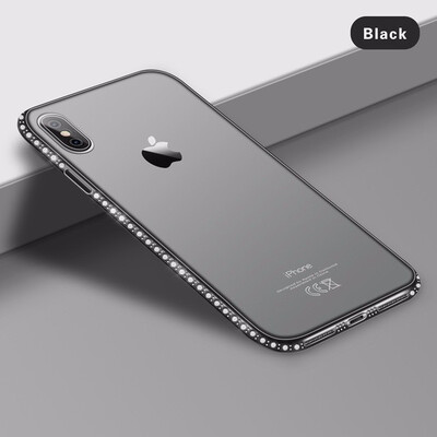

Diamond Bling Transparent Phone Case Cover Soft TPU Clear Cover Case For iPhone 6 X 8 7 Plus 5 5s SE