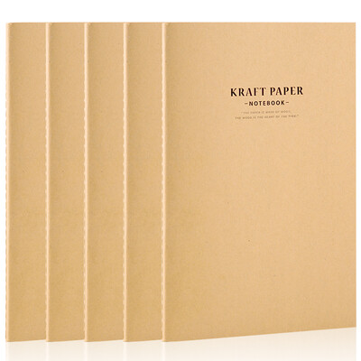 

Guangbo 8 Pack 60 A5 Kraft NotepadOffice Soft CopyDiary GBR0752