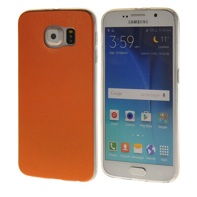 

MOONCASE Новый мягкий силиконовый гель ТПУ гибкой оболочки Защитный чехол для Samsung Galaxy S6 оранжевый