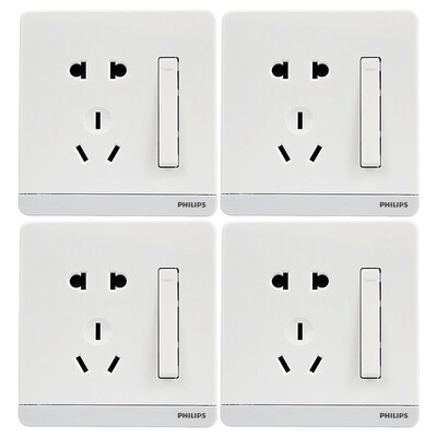 

PHILIPS 10A five-hole socket board socket 14 loaded