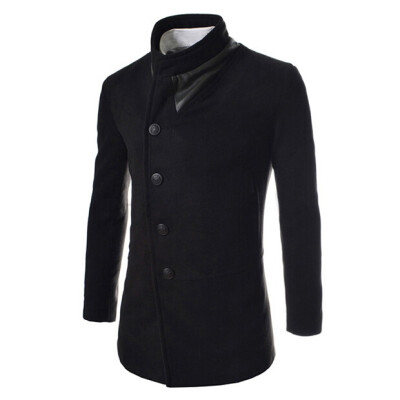 

Zogaa New Mens Wool Coat Autumn And Winter Single-breasted Casual