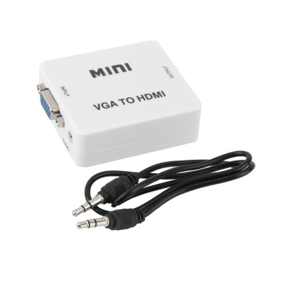 

Mini VGA Audio to Female HDMI 1080p Converter Adapter with 3.5mm Audio Cable