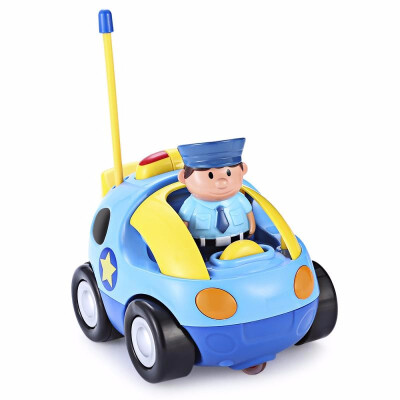 

Cartoon Police Racing Car Radio Remote Control Music Electric Toy Kid Children Gift