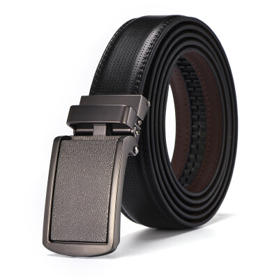 

XHtang Mens Belt Autolock Honorable Leather Ratchet Belt Automatic Buckle Belt Strap Suit Belt Jeans Gift