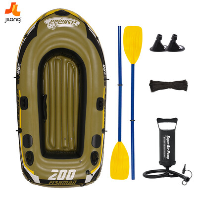 

Jilong fishing boat inflatable boat dinghy kayak is suitable for two people send paddle 2 fish rafter 2 ship rope hand pump 21811036cm