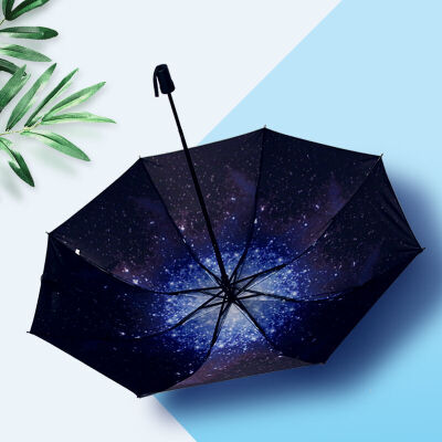 

Parkson Ocean umbrella Black umbrella Black plastic umbrella Sun umbrella UV protection Sun umbrellas Ms 5384 Starry blue