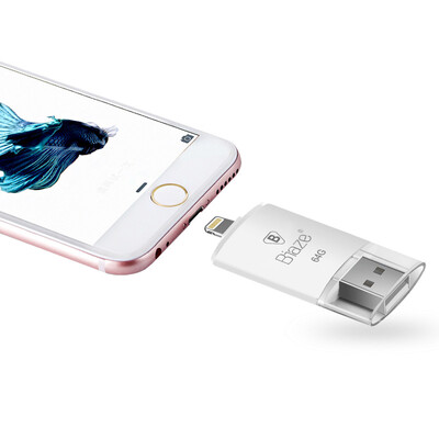 

расширение Apple, телефон двойной USB памяти компьютера дисковой памяти BIAZE U диск 64G телефона применяет iPhone 5 / 5s / 6 / 6s / Plus IPad Air Pro Mini
