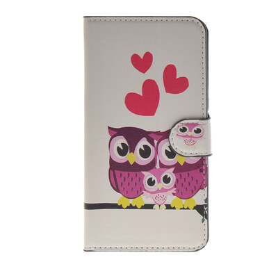 

MOONCASE Owl Pattern Leather Side Flip Wallet Card Slot Stand Pouch ЧЕХОЛ ДЛЯ Samsung Galaxy E7
