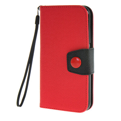 

MOONCASE Samsung Galaxy корпуса S6 ремешок Two Tone кожаный бумажник флип Слот карты Кронштейн обложка чехол Красный Черный