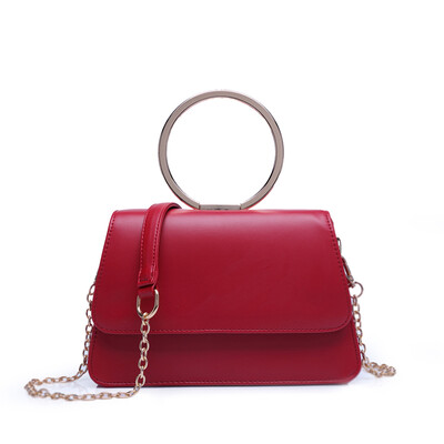 

Realer Spring Arrival Women Solid Tote With a Metal Loop Handle Fashion Trapezoid Women Shoulder Bag&Handbag