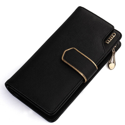 

AIM lady wallet wallet wallet female European&American trend sweet lady wallet card bag large capacity lady holding bag N101 black