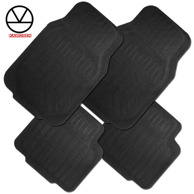 

KAWOSEN Universal Car Waterproof Floor Mats PVC Car Carpet Black Auto Floor Mats for Kia BMW Lada Volkswagen Golf Peugeot Honda