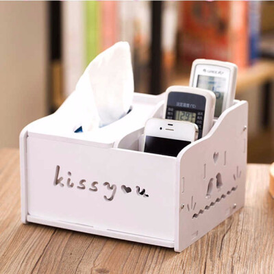 

Cntomlv multi-purpose tissue box European home living room remote control storage box