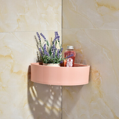 

Free shipping Corner Bathroom Shelf Adhesive Corner Shower Caddy Plastic Triangle Shower Shelf Wall Mount Storage Basket Shower C