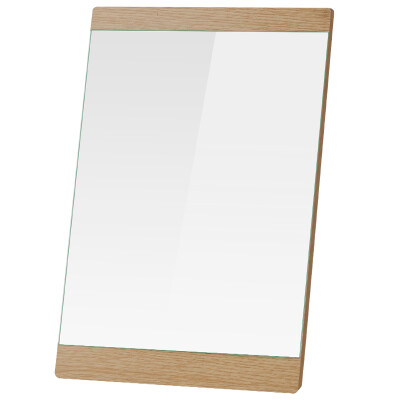 

Mika MECOR desktop HD makeup mirror square desktop beauty mirror portable fashion portable simple single large wooden dressing mirror 0022