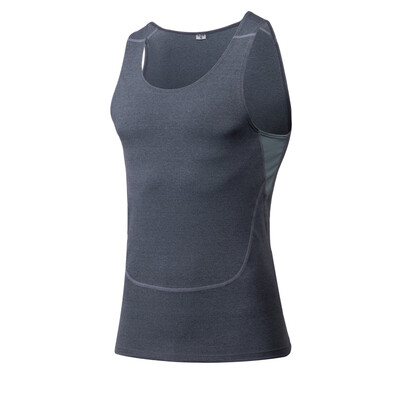 

Elastic Quickly Dry Sports TankTop Training T Shirt Men Workout Gym Running Vest