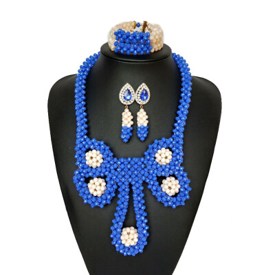 

Wedding African Beads Jewelry Set Handmade Red Imitation Coral Fashion Women Necklace Nigerian Bridal Beads Costume Jewelry Sets